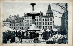 Saint-Etienne La Plce Chavanelle et le rue Valette en 1890 -
													42 Loire
												