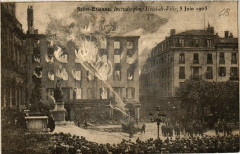 Saint-Etienne Incendie Place de l'Hotel de Ville