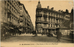 Saint-Etienne Place Dorian et rue de la Republique
