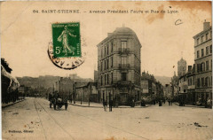 Saint-Etienne Avenue President Faure et rue de Lyon