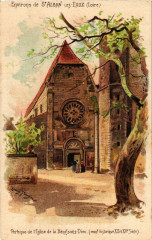 Environs de Saint-Alban-les-Eaux-Portique de l'Eglise de la B.-Dieu. à Saint-Alban-les-Eaux