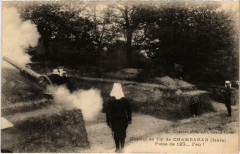 Militaire - Champ de Tir de Chambaran - Piece de 120... Feu!