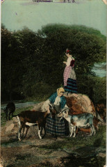 Camaraderie - Ladies with Goats - Folklore France -
													38 Isère
												
