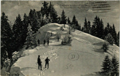Le Sappey - Skieurs au Col de l'Emeindras - Les Sports d'hiver