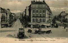 Grenoble - Avenues de la Gare et Alsace-Lorraine - Les Alpes à Grenoble