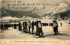 Concours de Ski au Sappey pres Grenoble - En attendant le depart à Grenoble