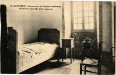 Dauphiné - Couvent de la Grande-Chartreuse - Chambre a coucher -
													38 Isère
												