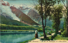 J. J. 7764 Chamonix Le Lac des Gaillands et le Mont-Blanc