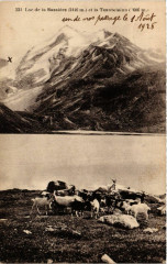 Lac de la Sassiere (2446 m) et la Tsanteleine (3606 m)