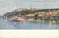 Evian-les-Bains - illustre par la Source Cachat à Évian-les-Bains