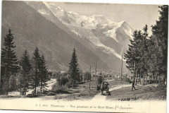 Chamonix - Vue gegerale et le Mont-Blanc