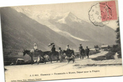 Chamonix - Promenade a Mulets départ pour la Flegere