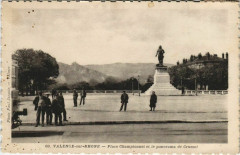 Valence Place Championnet et le panorama de Crussol France à Valence