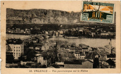 Valence vue panoramique sur le Rhone à Valence