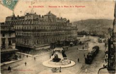Valence Panorama de la Place de la Republique à Valence