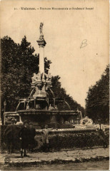 Valence Fontaine monumentale et Boulevard Bancel à Valence