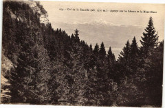 Coi de la Faucille-Apercu sur le Leman et le Mont-Blanc