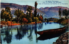 Le Canal de Savieres - Au fond le Promontoir de Chatillon et la