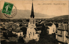 Aix-les-Bains - Vue générale et l'Eglise à Aix-les-Bains