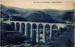 Carte postale ancienne Tournon - Environs - Viaduc de Duzon
                                