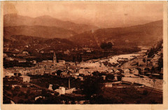Aubenas - Pont d'Aubenas et Monts de l'Ardeche à Aubenas