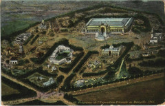 Carte postale ancienne Marseille Expo 1906 Panorama
                                                                     à Marseille
                                