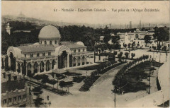 Marseille Expo 62 Vue prise de l'Afrique Occidentale à Marseille