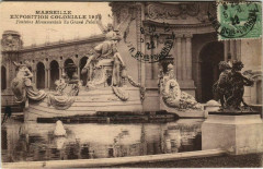 Marseille Expo 1922 Fontaine Monuments du Grand Palais à Marseille