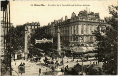 Marseille - Carrefour de la Cannebiere et du Cours Saint-Louis à Marseille