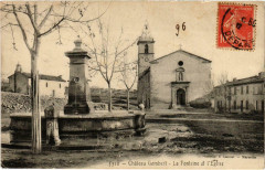 Marseille - Chateau-Goumbert La Fontaine et l'Eglise à Marseille