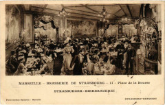 Carte postale ancienne Brasserie de Strasbourg
                                                                     à Marseille 1er Arrondissement
                                