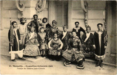 Marseille - Expo Coloniale Troupe du Theatre IndoChinois à Marseille