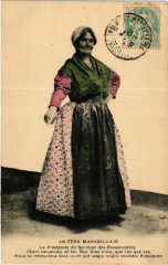 Carte postale ancienne La Présidente du Syndicat des Poissonnières
                                                                     à Marseille
                                