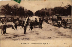 Marseille Le Prado, vu de la Plage à Marseille