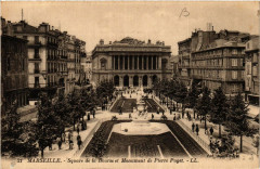 Marseille Square de la Bourse et Monument de Pierre Puget à Marseille