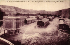 Camp De Carpiagne Vue d'un groupe de Baraquements -
													13 Bouches du Rhône
												