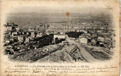 Marseille Vue générale prise de la Notre-Dame de la Garde à Marseille