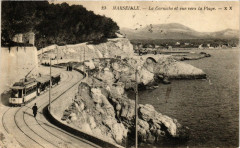 Marseille La Corniche et vue vers la Plage à Marseille
