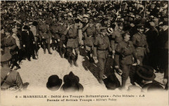 Marseille - Defile des Troupes Britannique - Police Militaire à Marseille