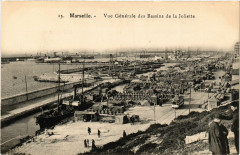 Marseille - Vue générale des Bassins de la Joliette à Marseille