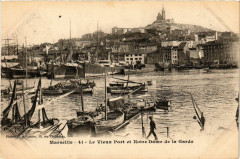 Marseille - Le Vieux Port et Notre Dame de la Garde à Marseille