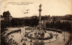 Marseille - Place Castellance et la Fontaine Cantini à Marseille