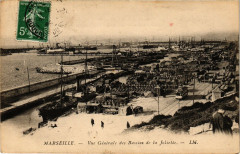 Marseille-Vue générale des Bassins de la Joliette à Marseille