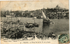 Marseille-Le Vieux Port et Notre Dame de la Garde à Marseille