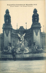 Marseille Expo Coloniale 1922-Grand Palais-La Grande Fontaine à Marseille