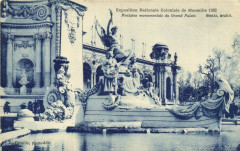 Marseille Expo Nationale et Coloniale 1922 Fontaine monumental à Marseille