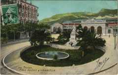 Toulon Place Vauban et la Gare P.L.M. France à Toulon
