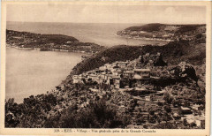 Eze Village - Vue générale prise de la Grande Corniche à Èze