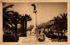 Menton Le Monument aux Morts à Menton
