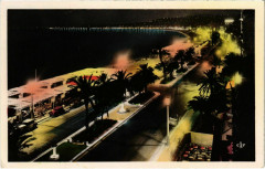 Nice- Promenade des Anglais , la nuit France à Nice
